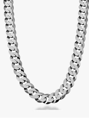 925 italian sliver 24inch men's cube chain